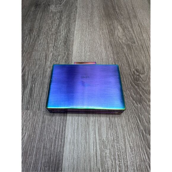 NWT Brandon Blackwood Stainless Steel Rhinestone Card Case Iridescent $200 - Picture 10 of 14